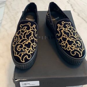 PINKO Platform Sneakers 37 BNIB Black